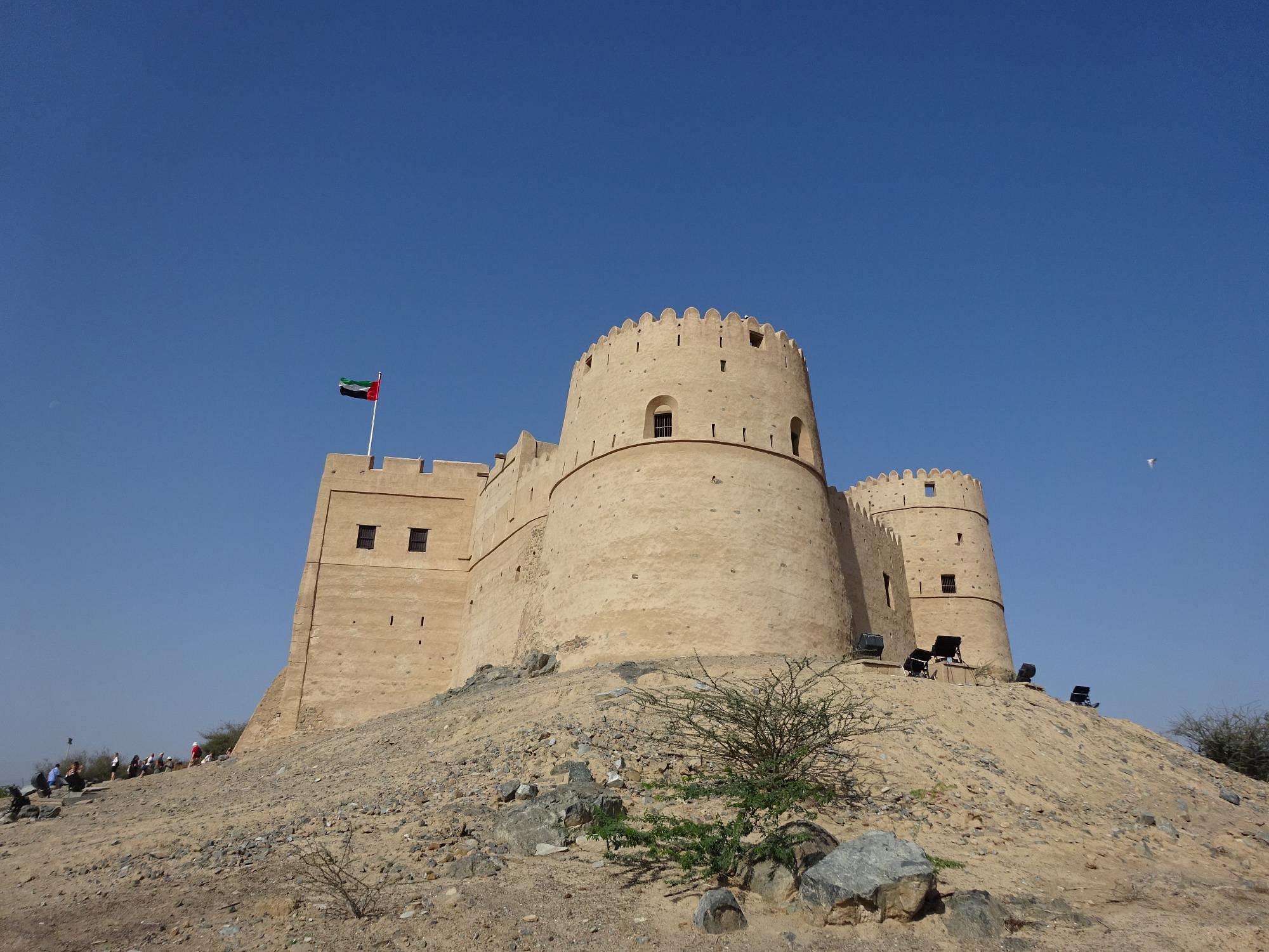 Fujairah Fort under a clear blue sky, United Arab Emirates